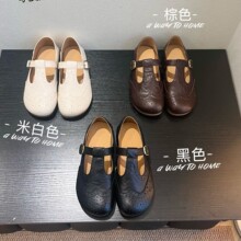 头层羊皮软底丁字勃肯鞋女2026春夏款休闲玛丽珍鞋晚晚风法式单鞋