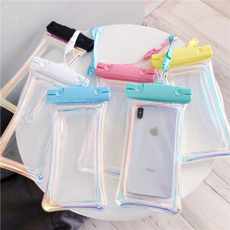Cartoon Airbag Snorkeling Blue Light Laser Mobile Phone Waterproof Bag Iphonexsmax Mobile Phone Universal Touch Screen Waterproof Case