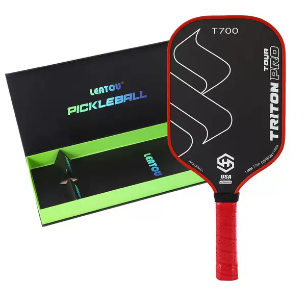 Pickleball Racket T700 Carbon Fiber Frosted Rough Silent Color Box Set Coach Competition Pickleball