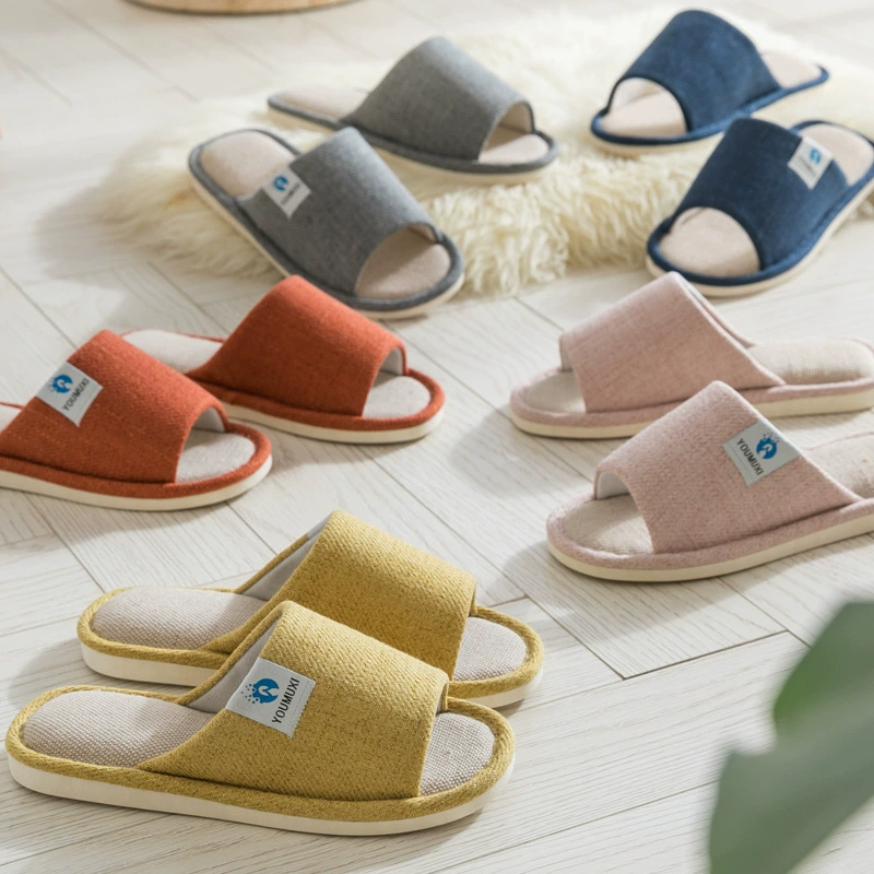 Summer non-slip slide for beloved, slippers, soft sole, cotton and linen