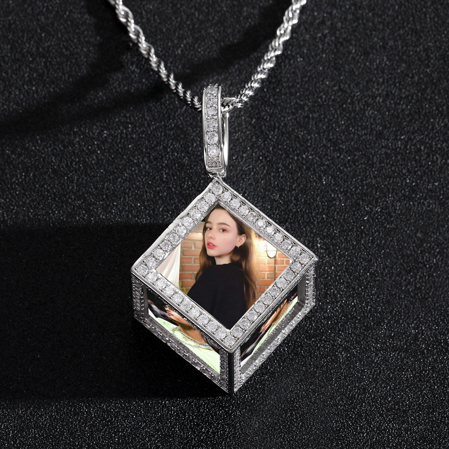 Square photo frame hip-hop style