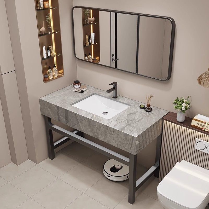 Floor-Standing Bathroom Slate Basin Cabinet Washstand Combination Rental Bathroom Washbasin Amazon