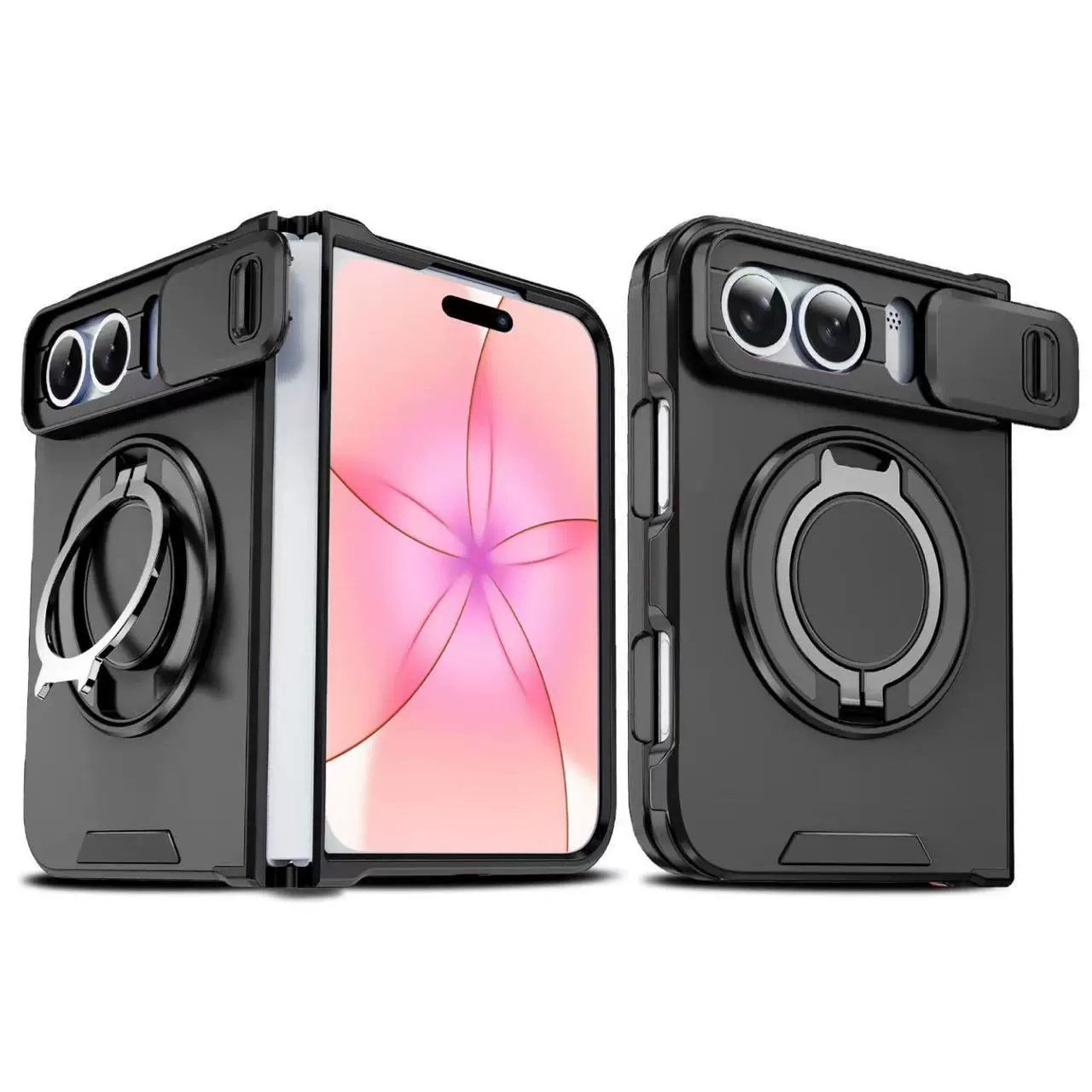Funda Magnética Antigolpes para iPhone Duo, de PC, con Soporte Plegable image 10