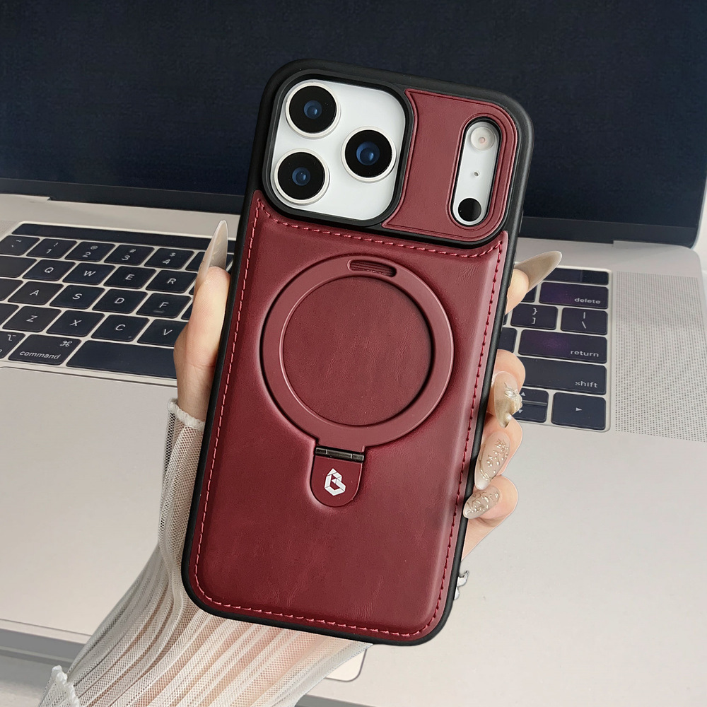 Ốp lưng da cao cấp tích hợp giá đỡ cho iPhone 15, 16, 17 Pro Max — 【Đen Cao Cấp】Dòng 17 - Không Lo Lọt Logo, 【Nâu Thanh Lịch】Dòng 17 - Không Lo Lọt Nhãn, 【Gentleman Blue】Dòng 17 - Không Lo Lọt Nhãn, 【Đỏ】Dòng 17 - Không Lo Lọt Nhãn chi tiết 25