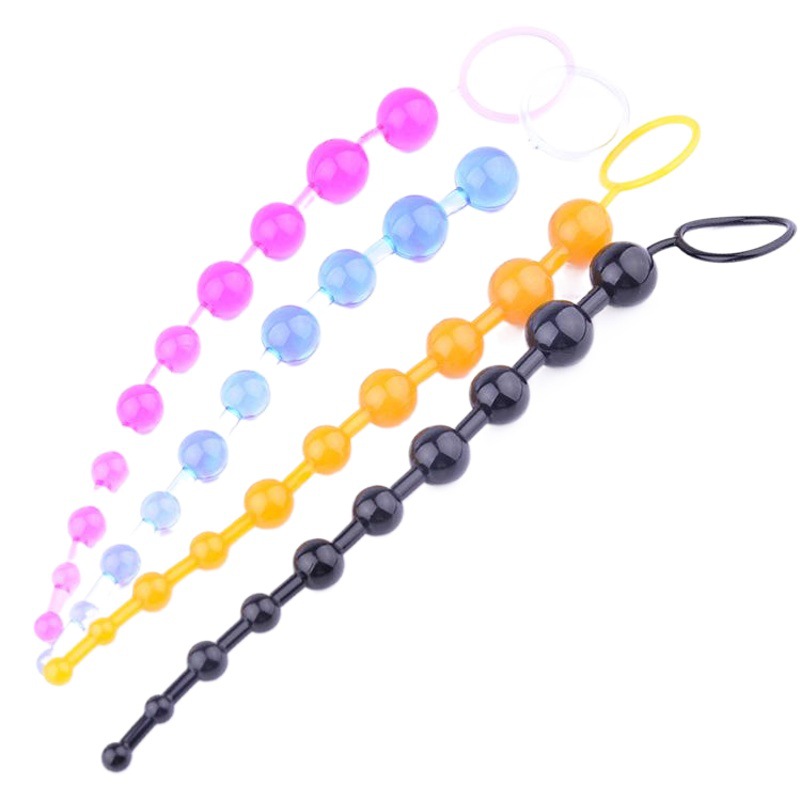 Back court pull beads anal plug 10 beads color back court pull beads flirting products adult sex toys wholesale