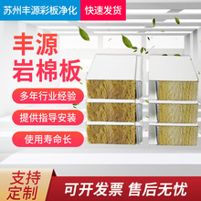 净化岩棉板彩钢岩棉夹芯板矿棉墙体吸音板防火隔热防水岩棉保温板