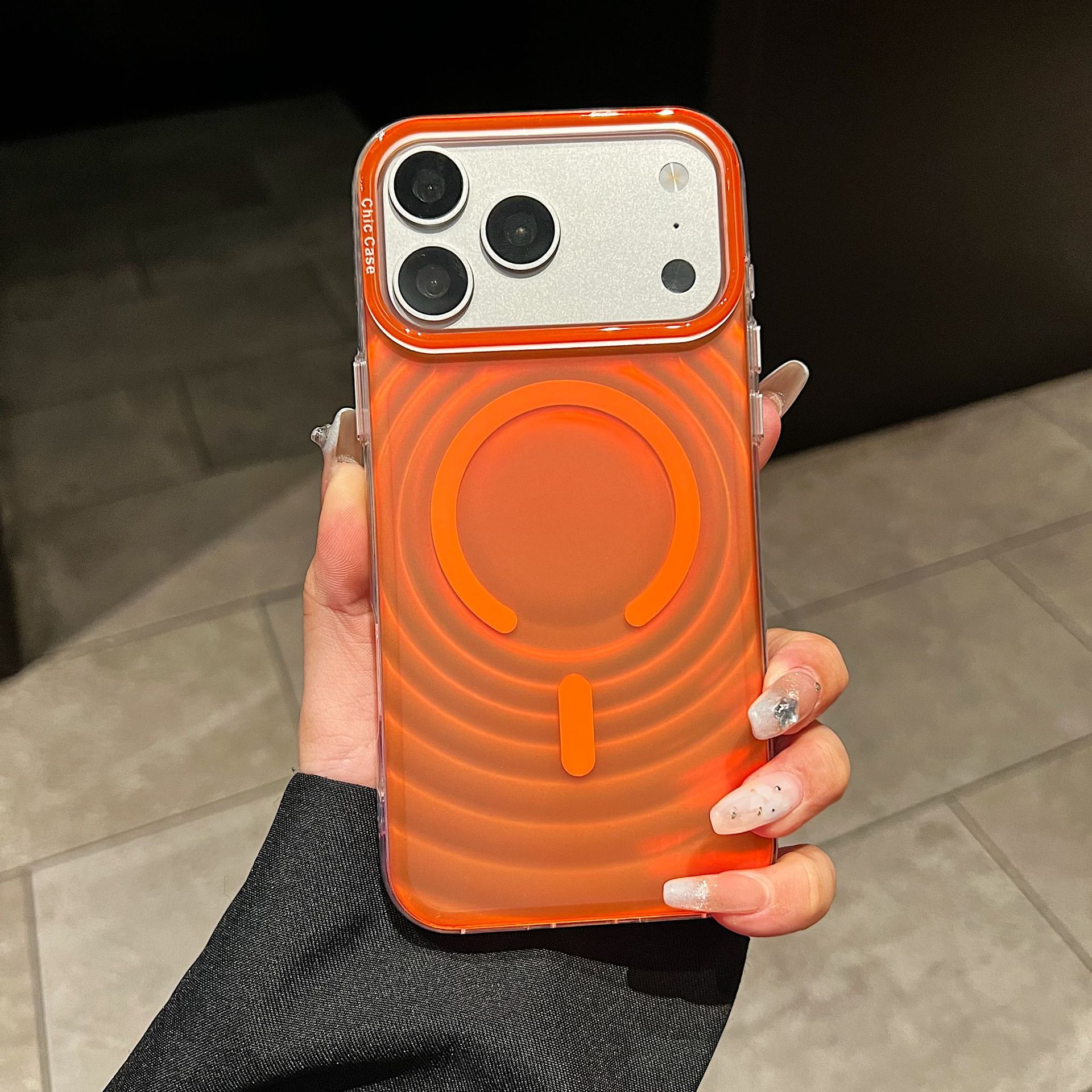 Funda Magnética Ondulada para iPhone 15/16/17 de PC Anti-caídas image 7