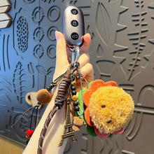 创意软萌毛绒美食miu系包包挂件情侣汉堡玩偶钥匙扣书包公仔挂饰