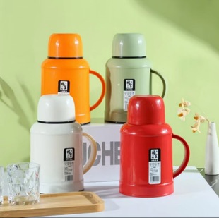 [Gan Xiaotu] Fucheng Thermos Water Kettle Household Large-Capacity Portable Thermos Water Kettle Thermos Water Kettle D Orange
