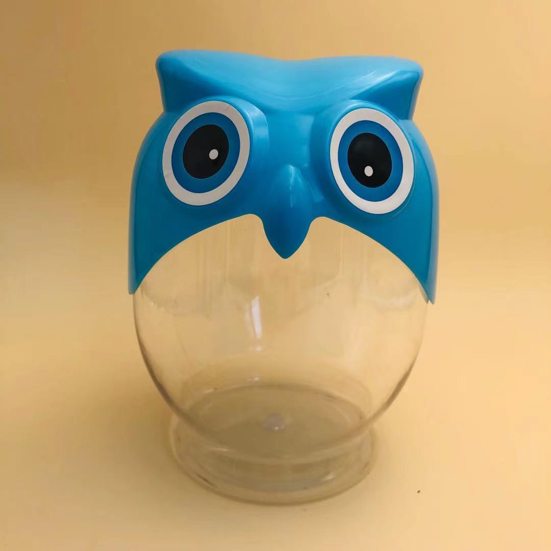 厂家直供卡通创意PET塑料瓶大猫头鹰储蓄罐果冻瓶糖果瓶