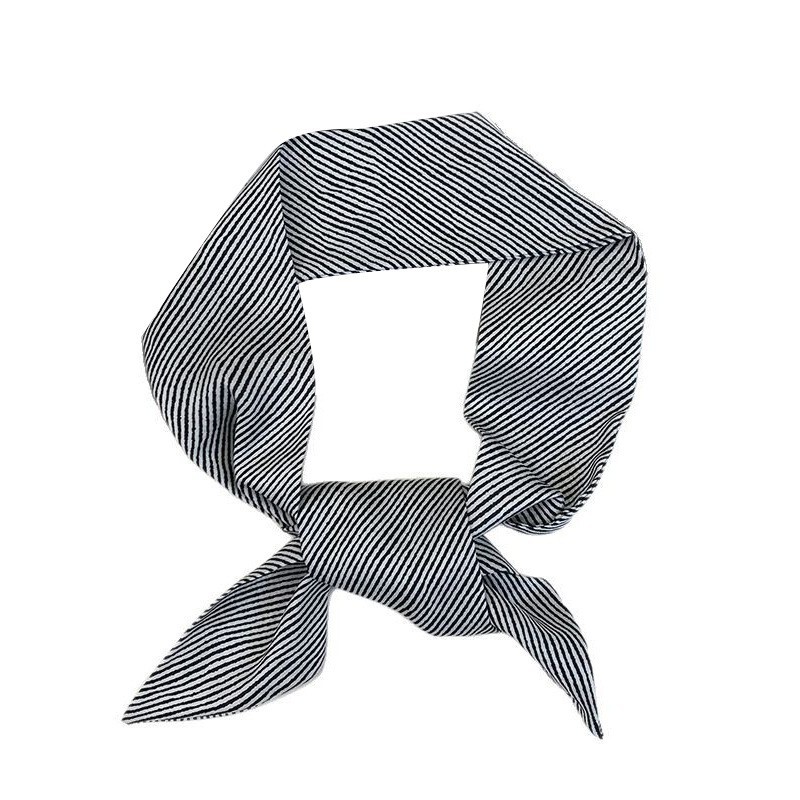 Buñuelo de seda largo alto sentido europeo y americano nuevo nudo transfronterizo correa de cabello tocado buñuelo de seda protector de cuello buñuelo cinturón decorativo