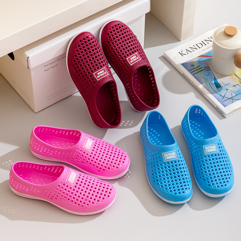 Hole Shoes Toe Sandals Wading Shoes Men's and Women's Summer 2025 New Beach Hollow Shoes Breathable Non-slip Korean Style