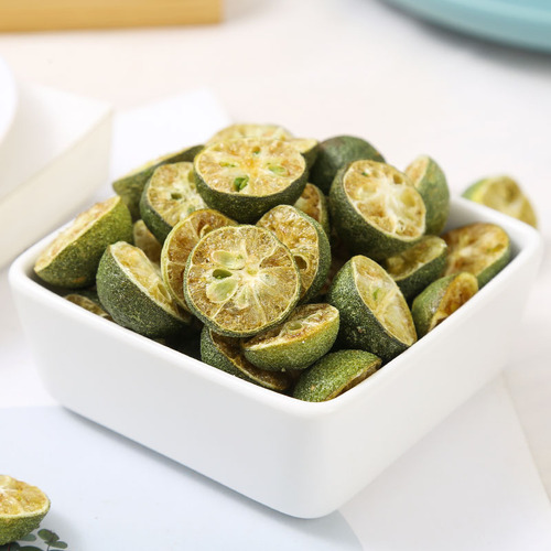 Factory wholesale freeze-dried green kumquats, bulk supply for viral lemon-green kumquat passion fruit tea, dried small green kumquats.