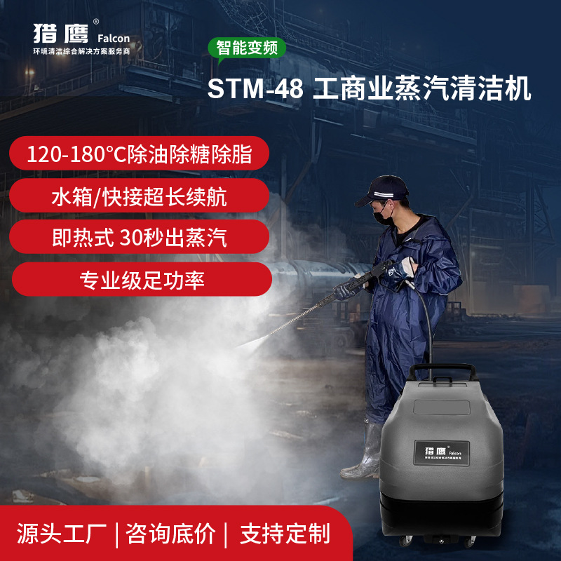 猎鹰STM-48电加热高压蒸汽清洗机食品厂马场养殖机械设备清洗消毒