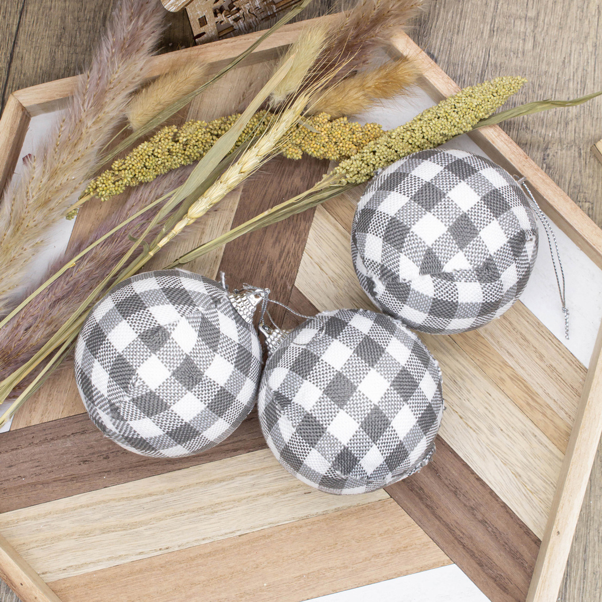 En stock suministros de decoración de Navidad celosía árbol de Navidad colgante tela de espuma traje de bola de Navidad 8m3/6 unids