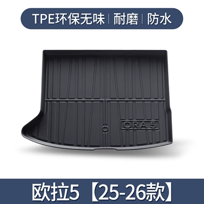 Oula 5 trunk mat, car interior decoration, automotive accessories, modification parts, special TPE waterproof rear trunk mat (Trunk Mat) - euler-5-individual-main-pad-special-edition-3d-stereoscopic-high-edge-10090