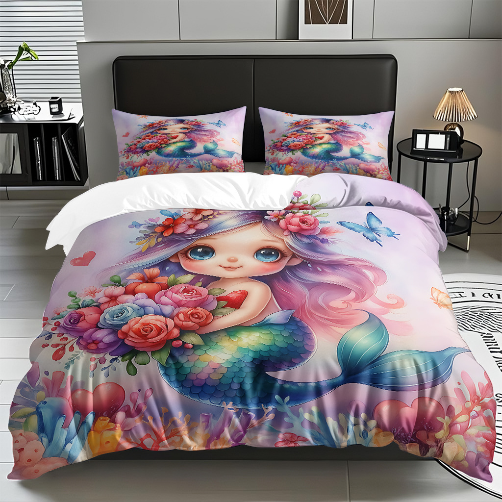 Textil doméstico transfronterizo para hacer sirena pequeña impresión digital kit fuente fábrica TEMU / JIT