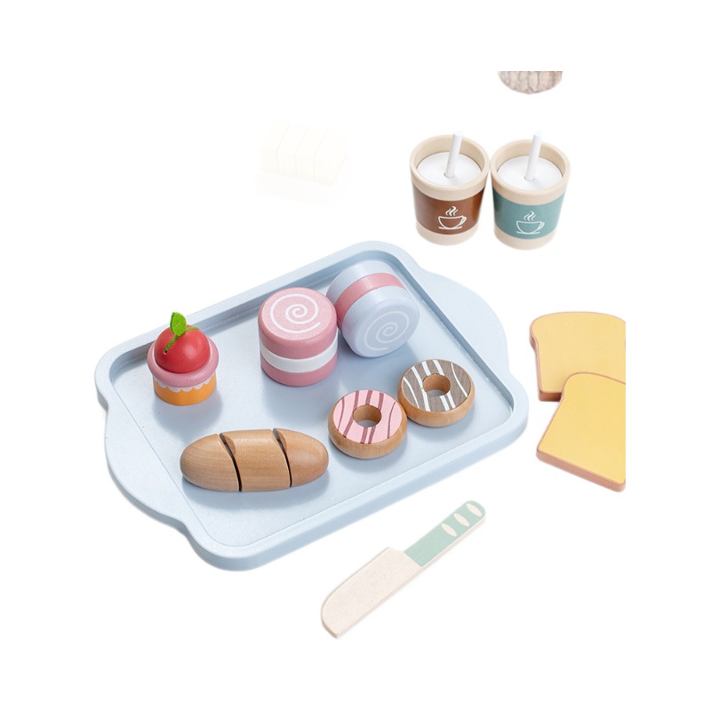 Juegos de cocina de juegos de simulación para niños Breakfast Breakfast Milk Juegos de rol para bebés Juguetes de madera transfronterizos image 6