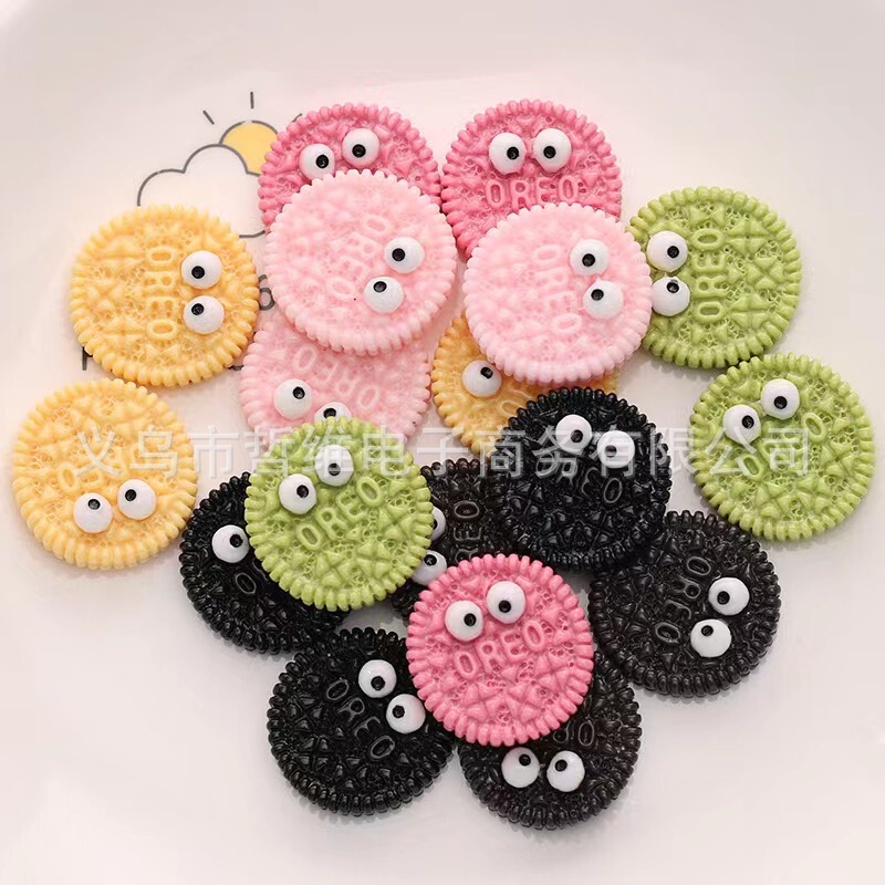 Oreo Biscuits DIY Mobile Phone Case Water Cup Handmade Patch Hole Shoes Resin Material Accessories DIY Handmade