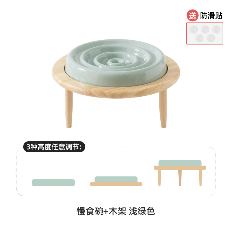 Tazón de círculo + estante de disco aumentado-verde claro