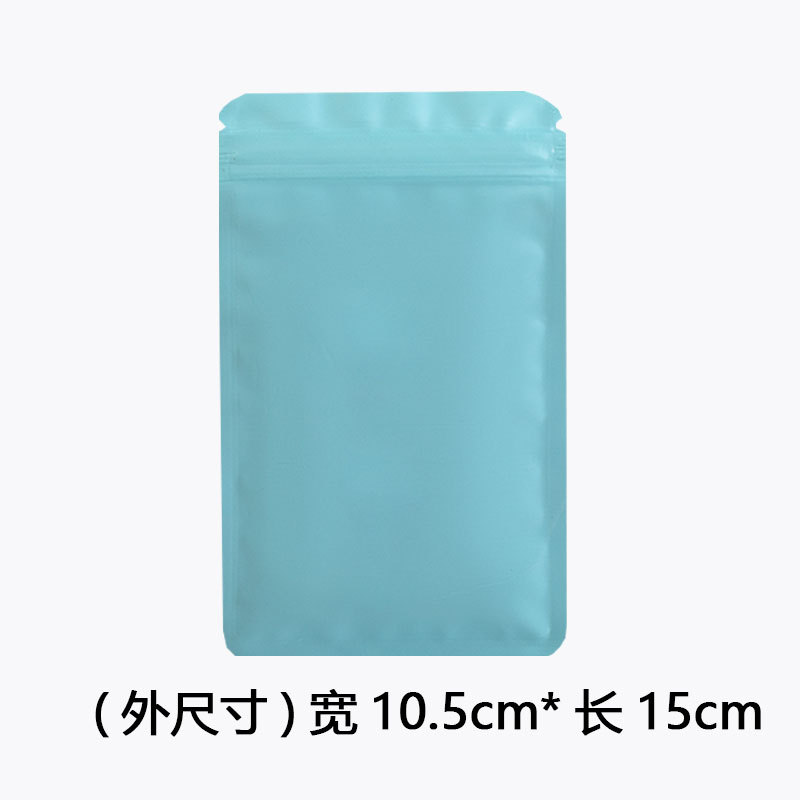 Joyas de color Bolsa ziplock Bolsa ciega Bolsa de papel de aluminio esmerilado Bolsa de hueso opaca aluminizada de doble cara Bolsa de embalaje sellada con alimentos