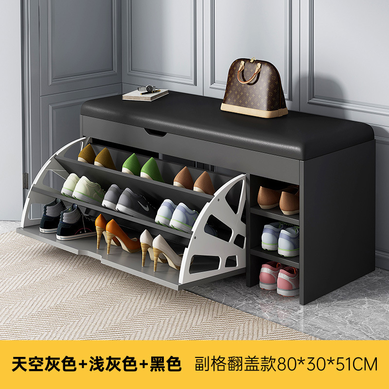 [신제품 업그레이드 및 두꺼워짐] 스카이 그레이 + 라이트 그레이 티핑 버킷 표면 + 블랙 가죽 시트 쿠션 80*30*51