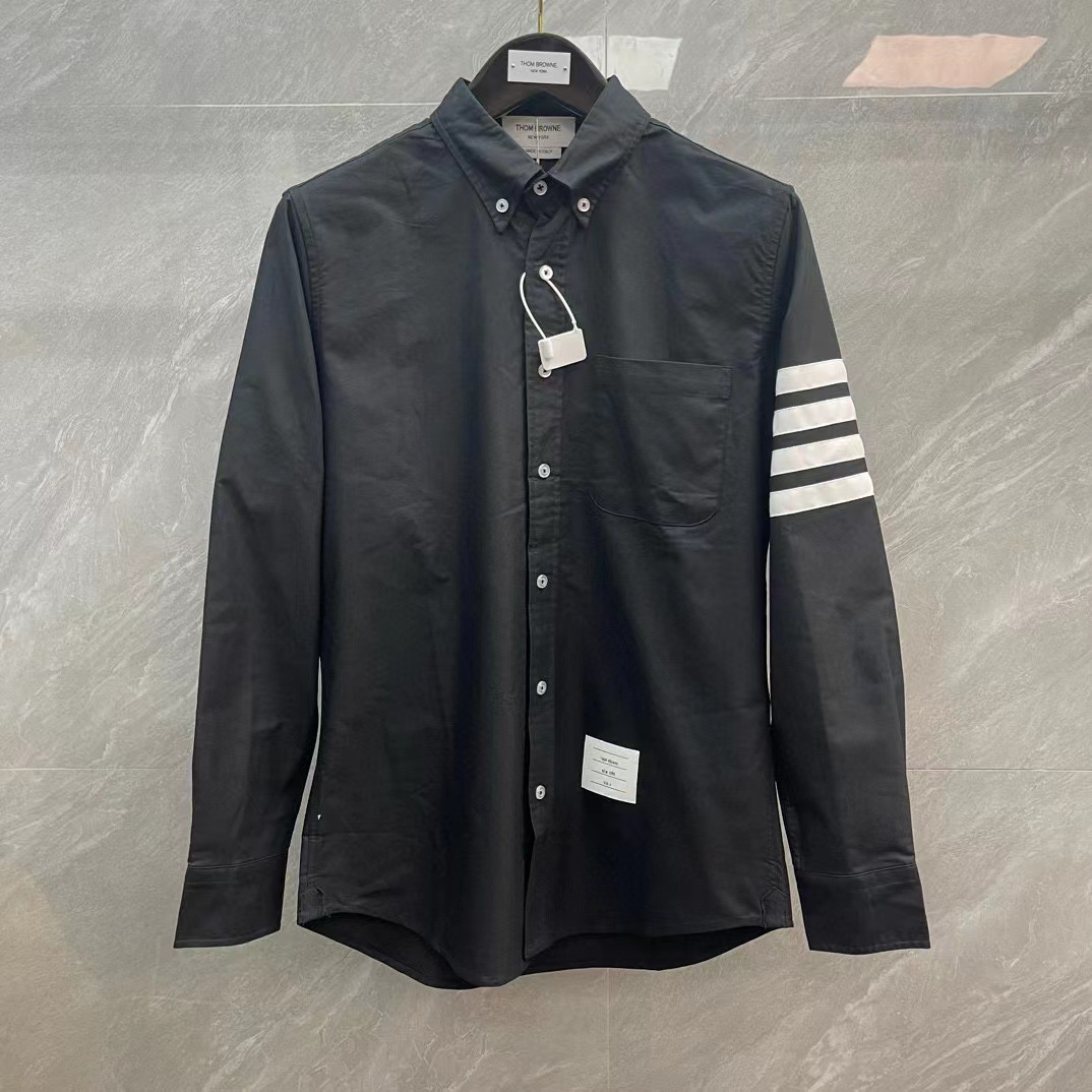 Thom Browne 4-Bar Shirt Black