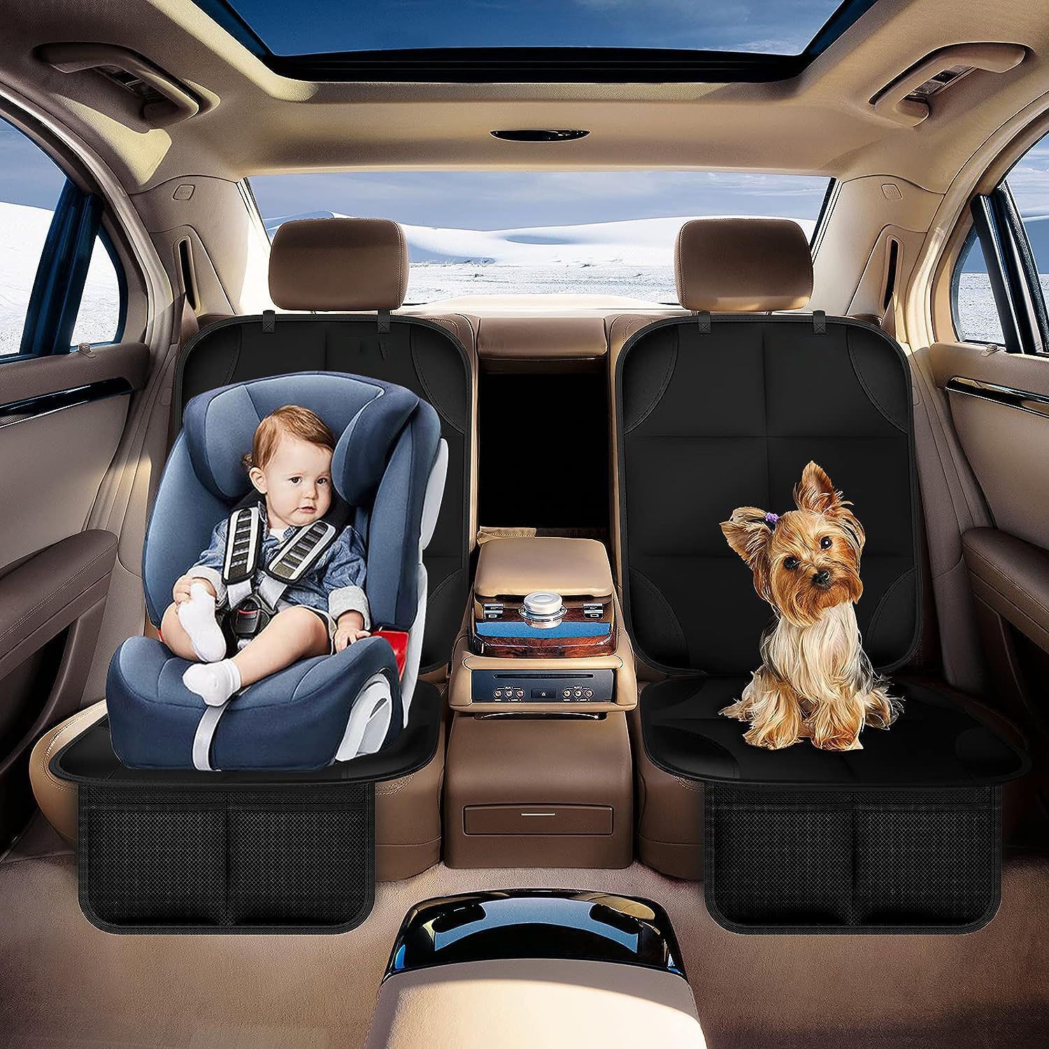 Nuevo cojín del asiento de seguridad para niños del coche antideslizante antidesgaste almohadilla protectora del asiento impermeable anti-sucio almohadilla protectora duradera