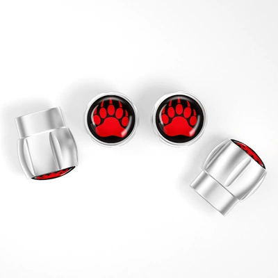 Decorative Protective Cover with Various — Other Automotive Exterior Supplies - silver-metal-a-set-of-4-red-bear-claws