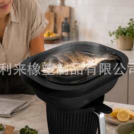跨境TM7蒸锅防滴水导流垫耐高温带提手适用于Thermomix厨房料理机