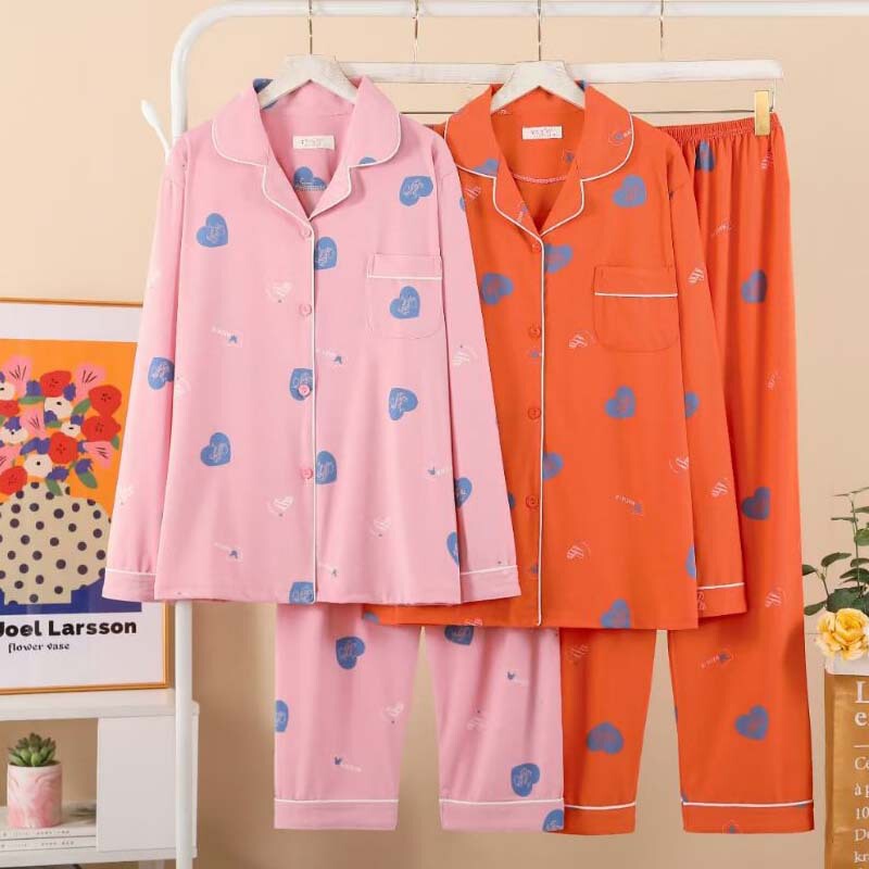 Xue Daiqi Combed Rack Cotton Milk-feeding Clothes Cardigan Long-sleeved Trousers Maternity Clothes Pajamas Moon Clothes Women's Home Clothes Xue Daiqi Combed Rack Cotton Milk-feeding Clothes Cardigan Long-sleeved Trousers Maternity Clothes Pajamas Moon Clothes Women's Home Clothes