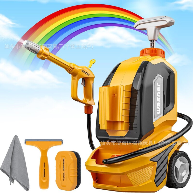 Cross-Border New Product Simulation Multi-Functional Spray Car Washing Machine Children's Car Washing Tool Set Outdoor Water Toys