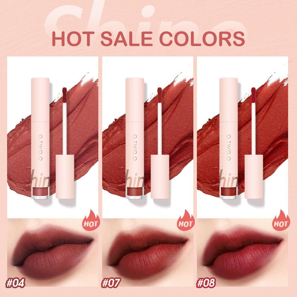 O.TWO. O soft cotton mist first love lip mud powder Blusher eye shadow can be used three times, velvet does not touch the cup and does not fade
