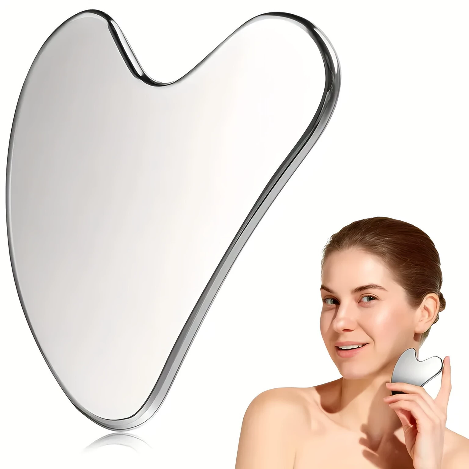 Big smoothing pulls up universal massager stainless steel for face
