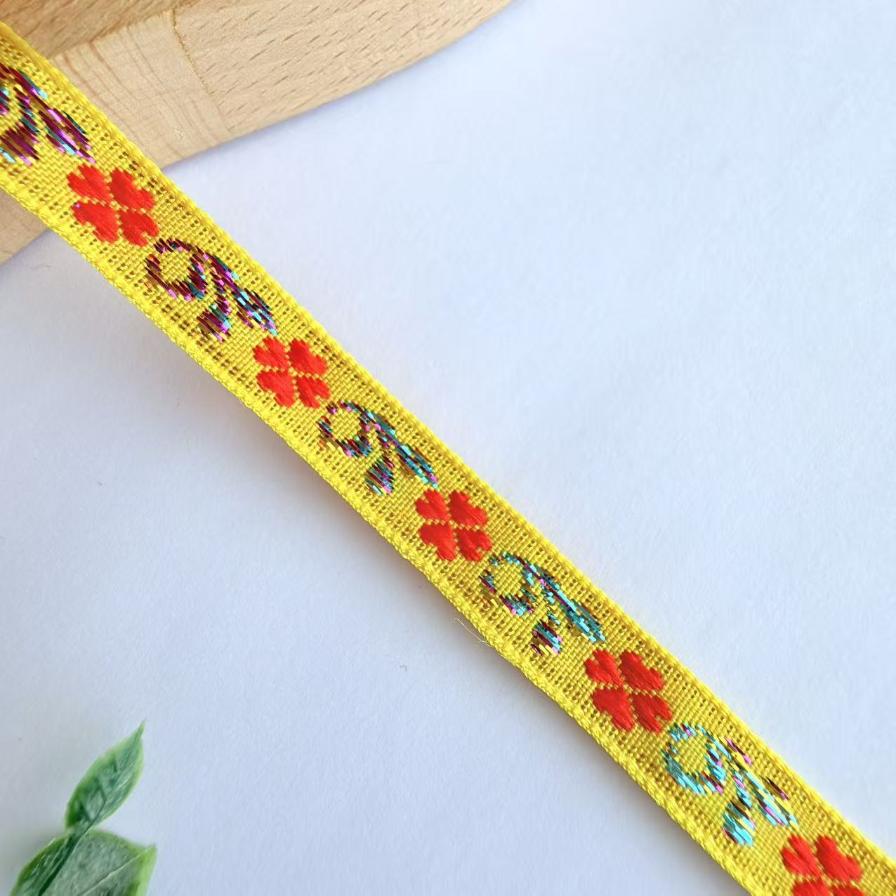 Cinta Jacquard de Estilo Étnico de 1 cm, Nylon, Decorativa, para Ropa y Manualidades image 9