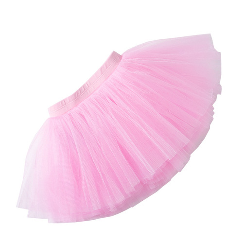 Nylon mesh tutu skirt children's adult dance skirt skirt girl's practice uniform ballet white pink