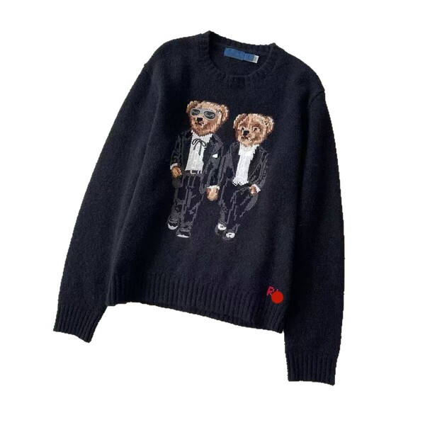 quality demi-season cartoon sweater with a round collar