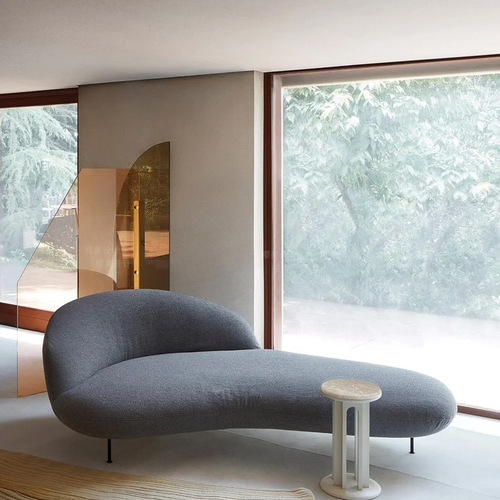 Arflex Irregular-Shaped Large Sofa Chair | Italian Minimalist Arc-Shaped Chaise Longue | Light Luxury Fabric Design | Creative Bedroom Internet-Famous Recliner