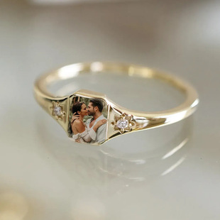 �羳���R�d���N��ӡ��ָ  Photo Ring���Ի��Q��ʯ��Ƭ��ָ����l