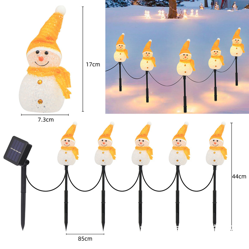 新しい太陽エネルギーledフロアライトクリスマス装飾雪人灯屋外花園庭園景観芝生フロアライト|undefined