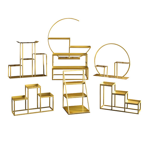 European-style dessert display stand, wedding decoration set, minimalist cake and pastry stand, buffet self-service, cold meal tea break, display table