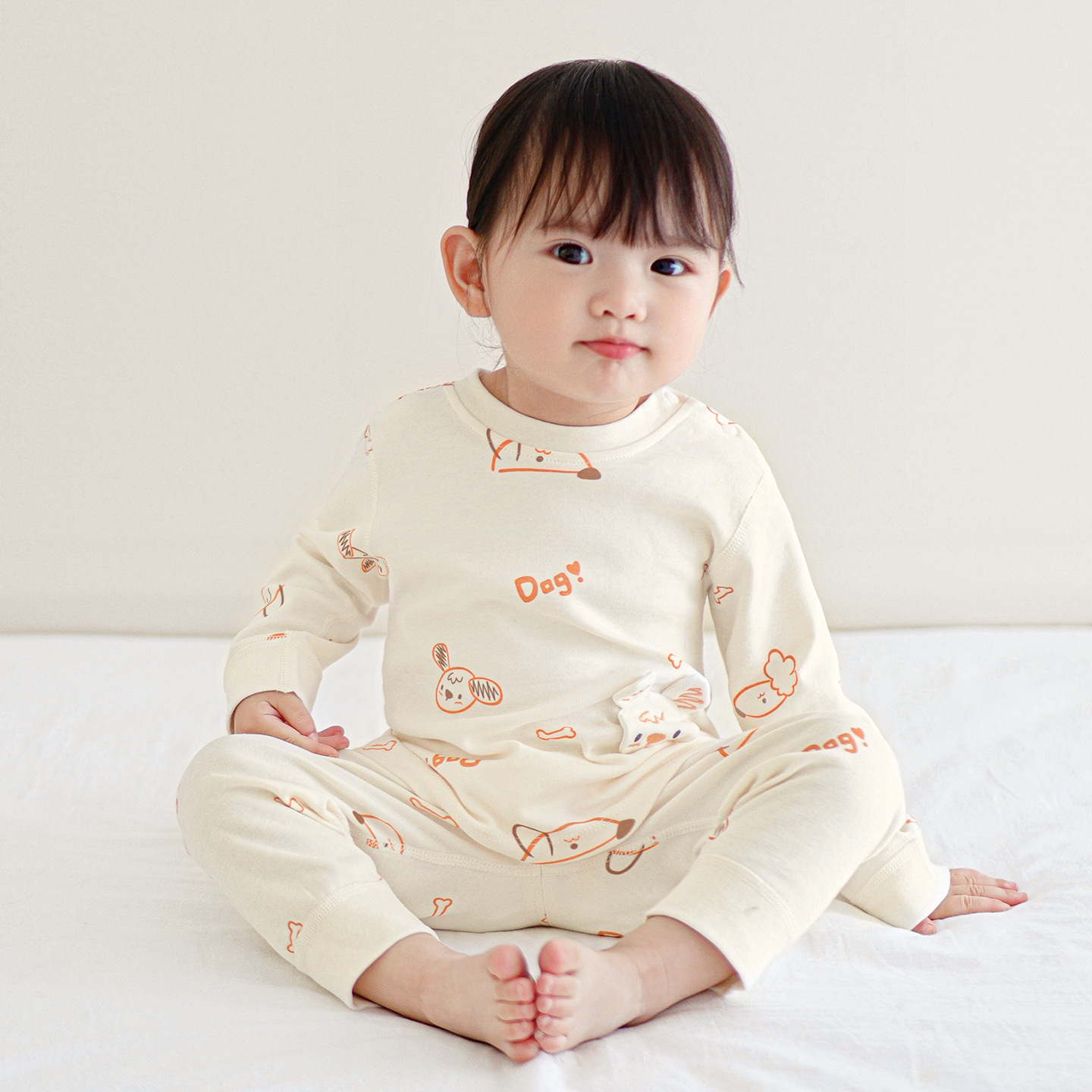 Primavera, otoño, invierno, ropa interior infantil de algodón delgado para niños y niñas, set de ropa interior para bebés