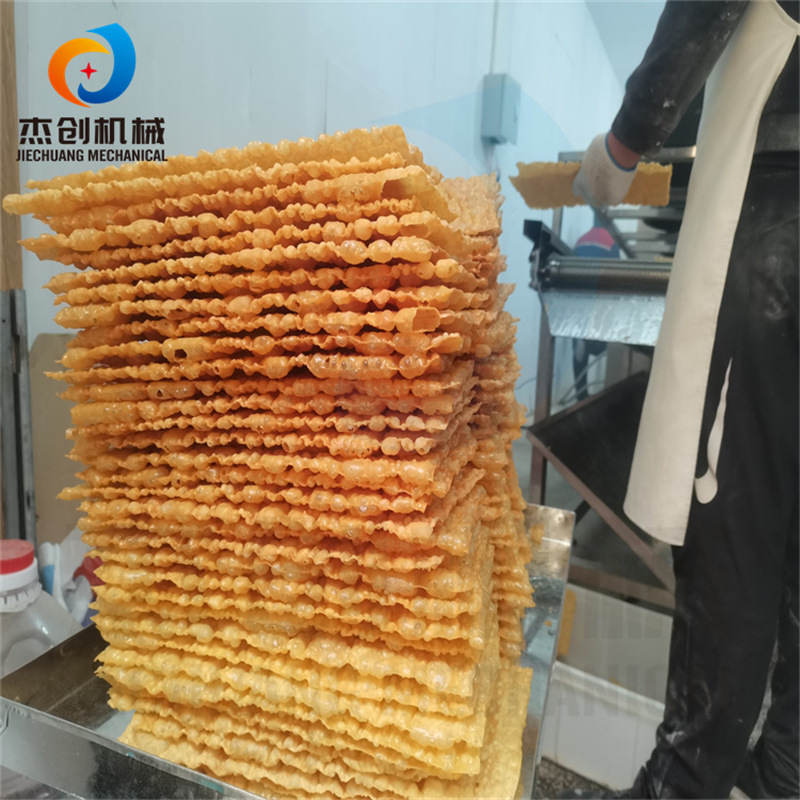 电加热薄脆油炸机 杰创供应薄脆面片油炸锅 全自动果篦油炸机