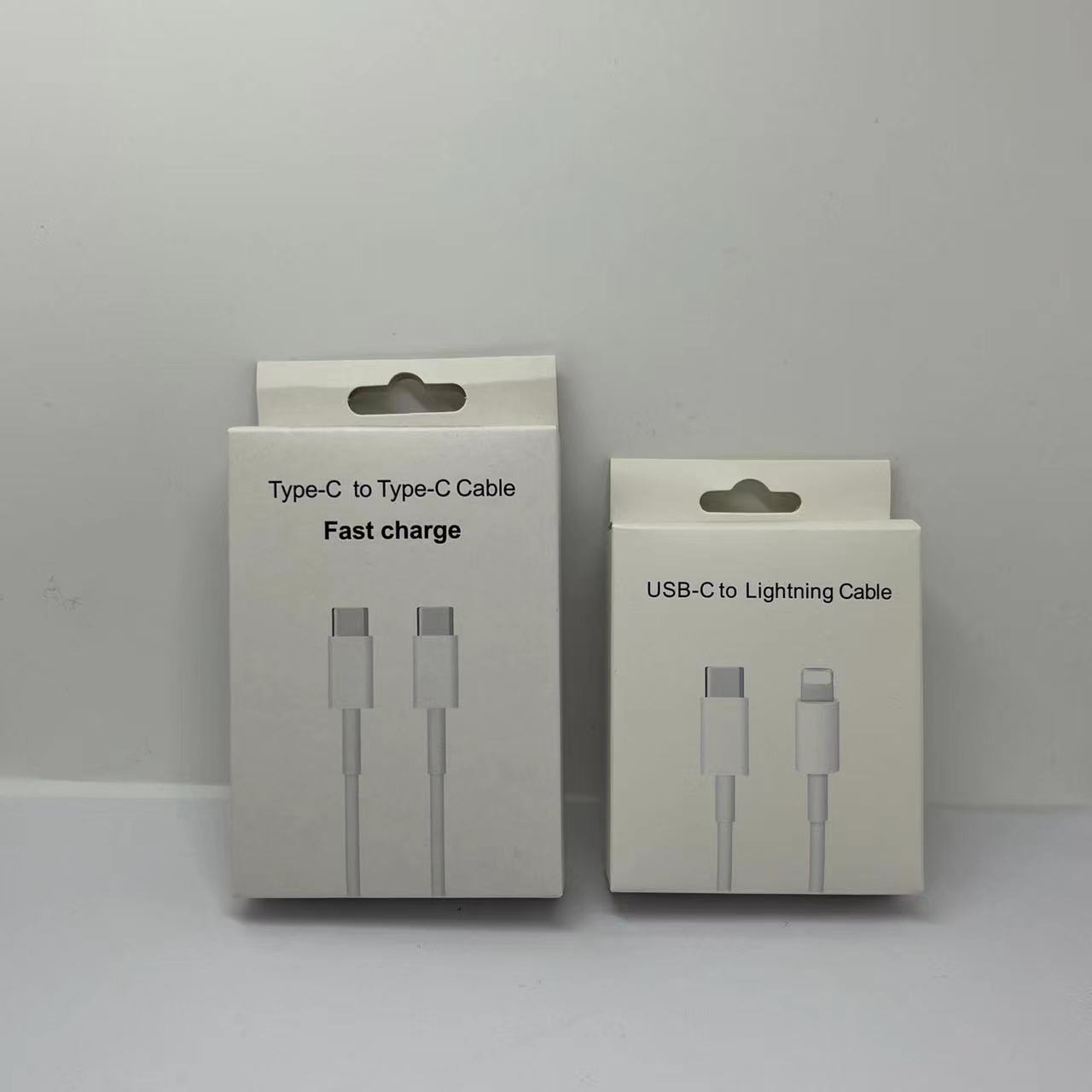 适用于苹果PD快充线包装盒PD20W数据线中性包装盒C-C数据线包装盒