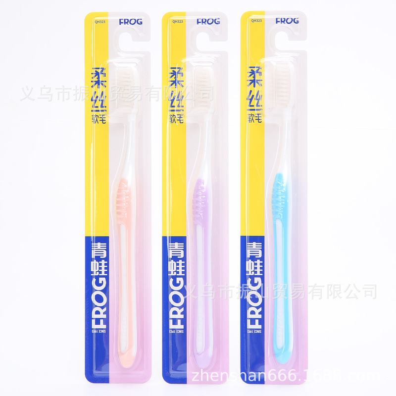 Frog 323 single paper box super value cleaning teeth ergonomic brush handle soft bristle toothbrush Frog 323 single paper box super value cleaning teeth ergonomic brush handle soft bristle toothbrush