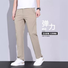 2024夏季新款轻商务包边弹力小直筒百搭运动休闲卫裤男MEN PANTS