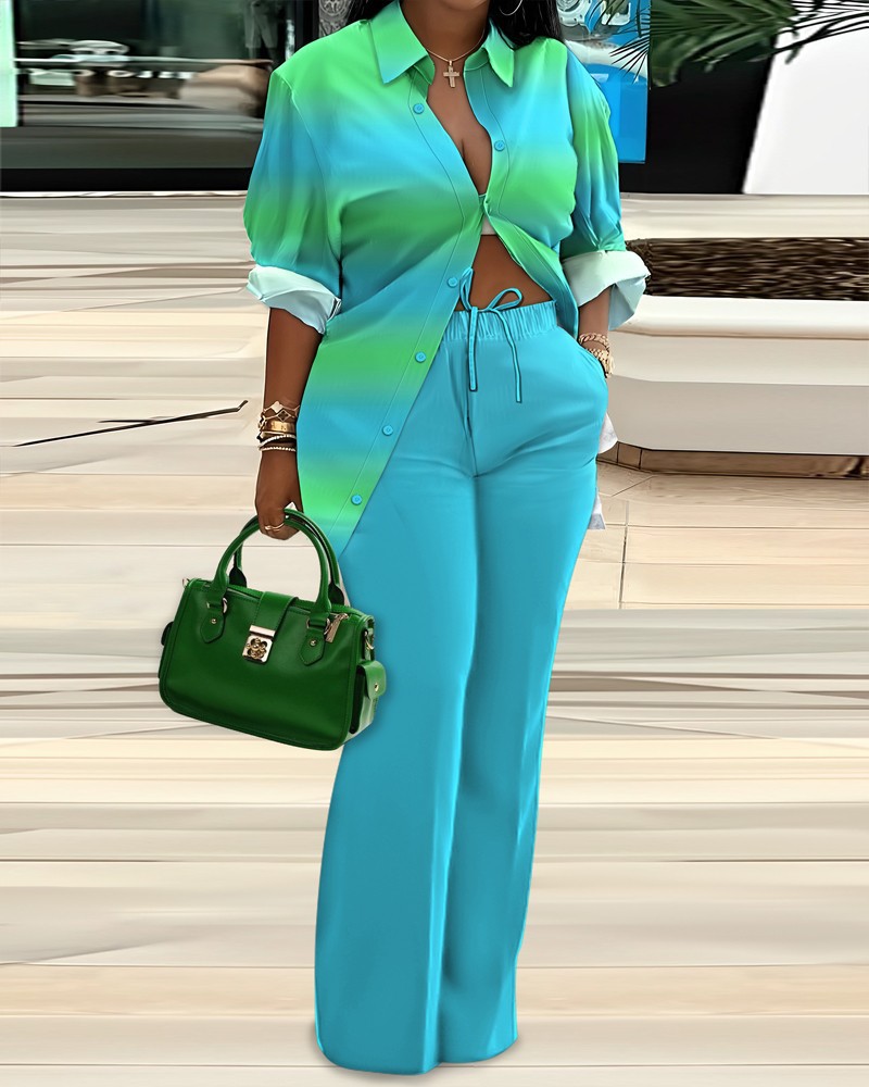 GraceChic GraceChic Cross-Border European And American Women's Clothing 2024 Autumn Winter New Sleeve Shirt Printed Long_voghion.com