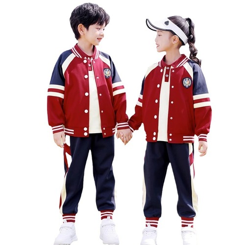 New Autumn Sports Uniform Set for First Grade Children, Spring and Autumn School Uniform for Kindergarten, 4-Piece Set