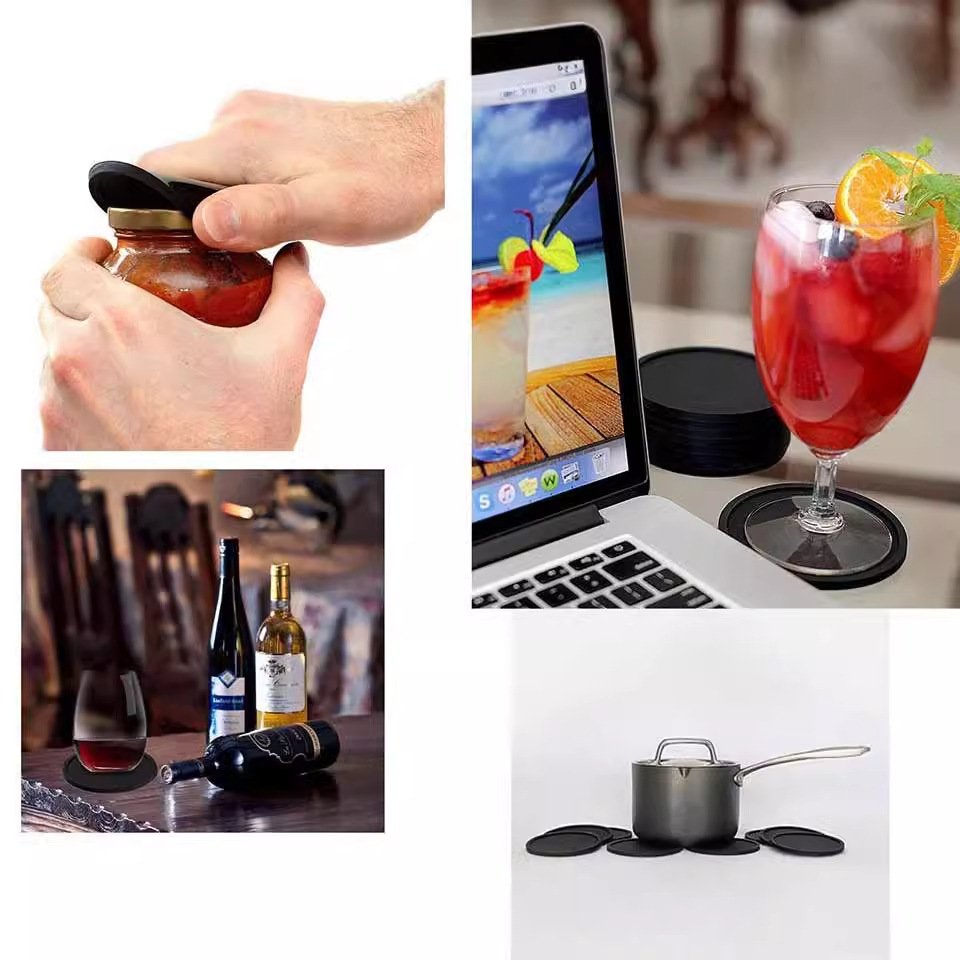 En stock montaña de silicona redonda engrosada taza de té estera hogar antideslizante aislamiento montaña taza de té estera traje de montaña de silicona