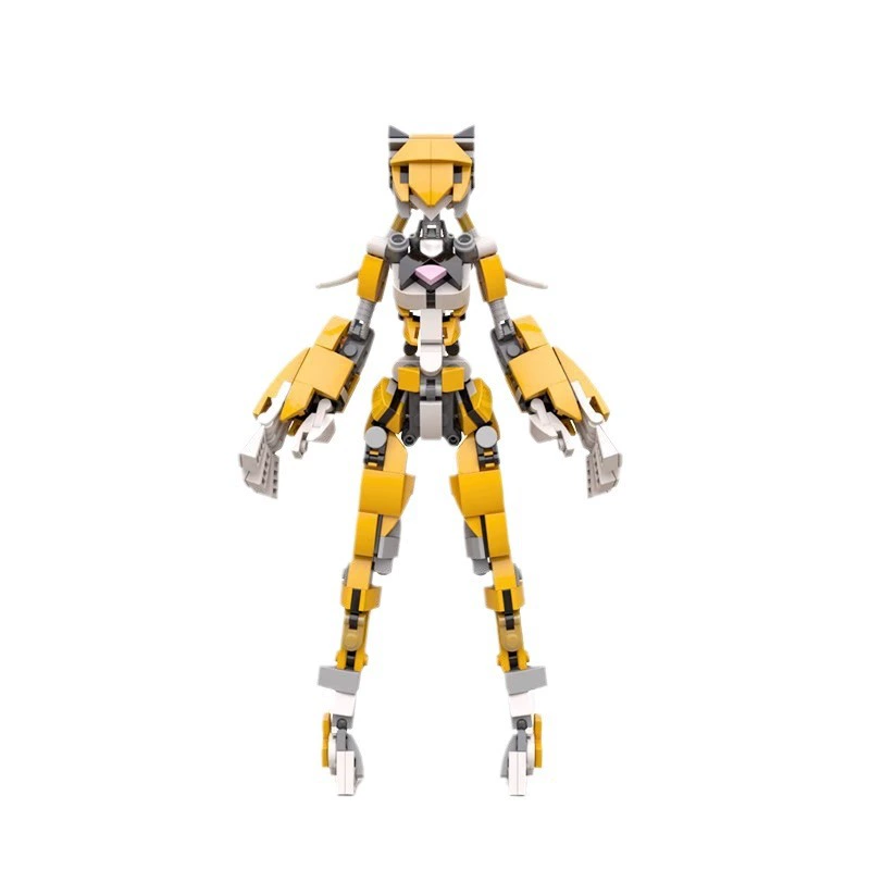 Конструктор MOC совместим с моделью Lego, маленькие гранулы, ангел-мигрант тигр женский мех-мобильный воин-робот